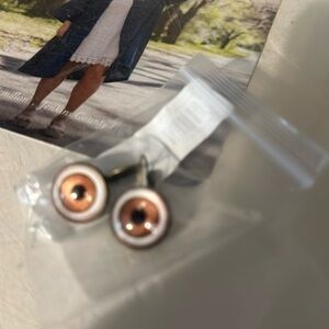 COPY - Eyeball earrings. Coppertone backing